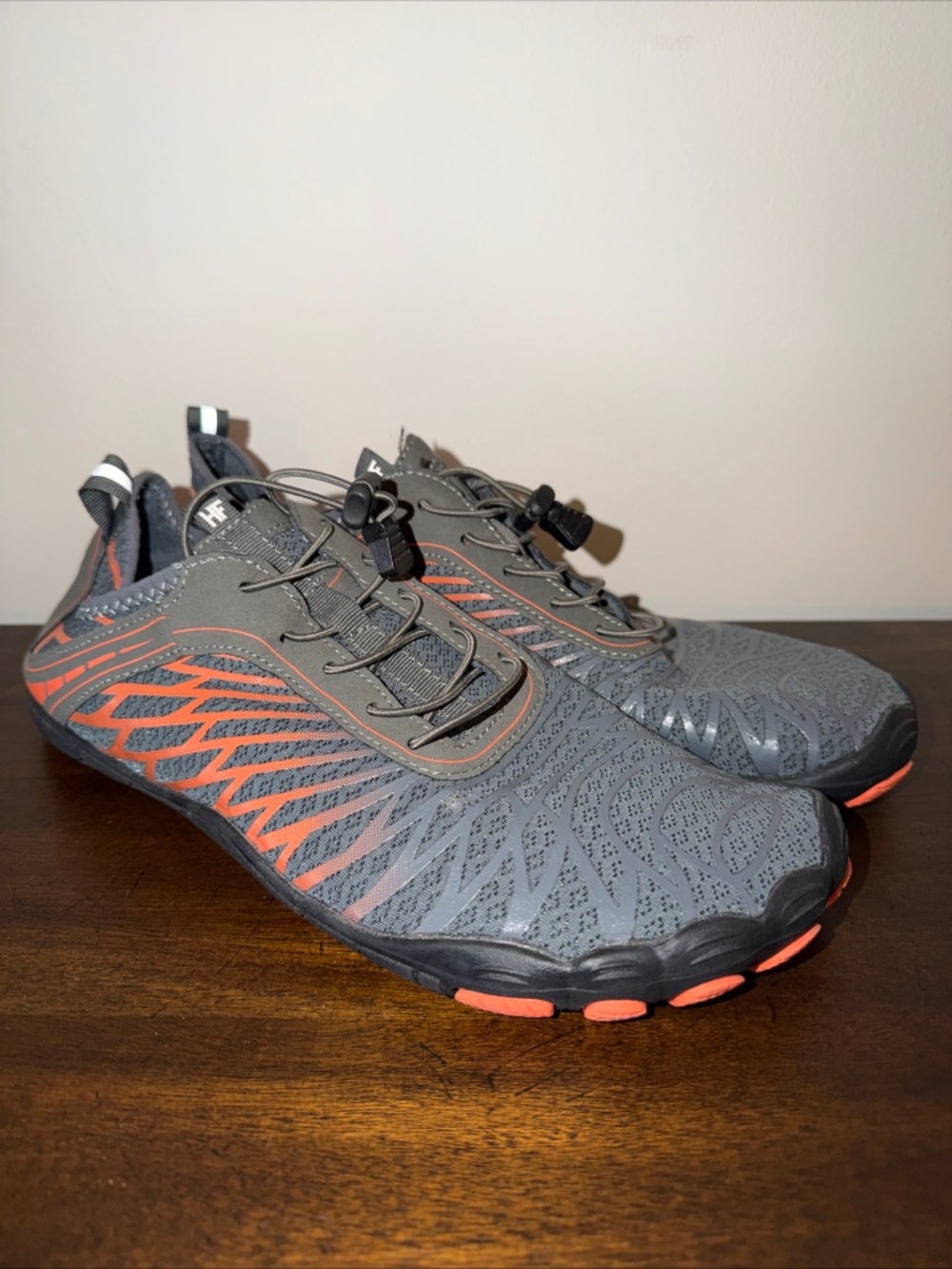 Hike Footwear HF Lorax Pro Sz EU 46, US 12-Gray Orange Non Slip Barefoot S